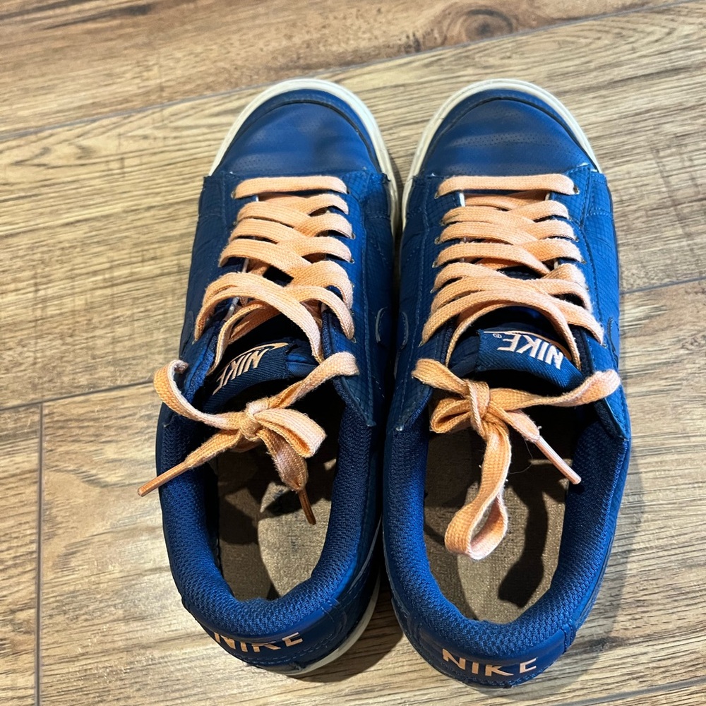 2 pairs of Nike Sneakers. Blue Soft-Soled Canvas & Pink Suede Leather Sneakers